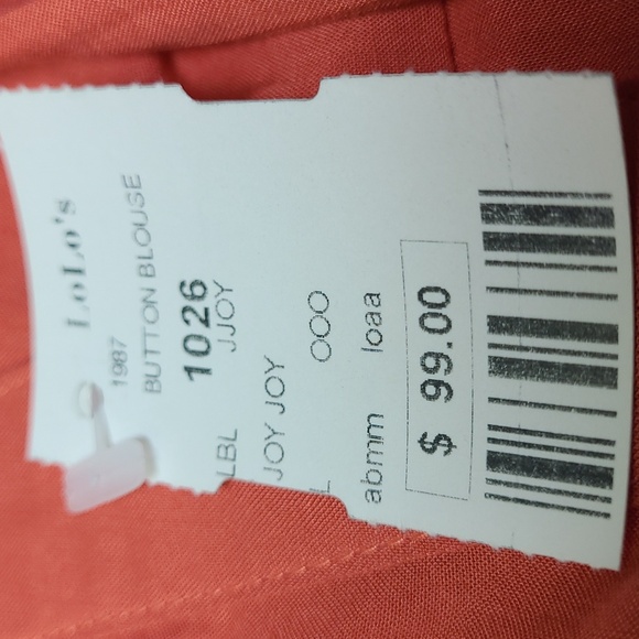 JoyJoy Button Blouse burnt orange L - Picture 9 of 11